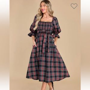 Everyday Cheer Black Plaid Maxi Dress by Shop RedDress